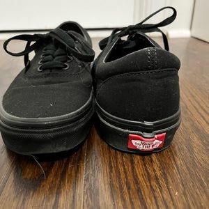 Black on black Authentic Vans